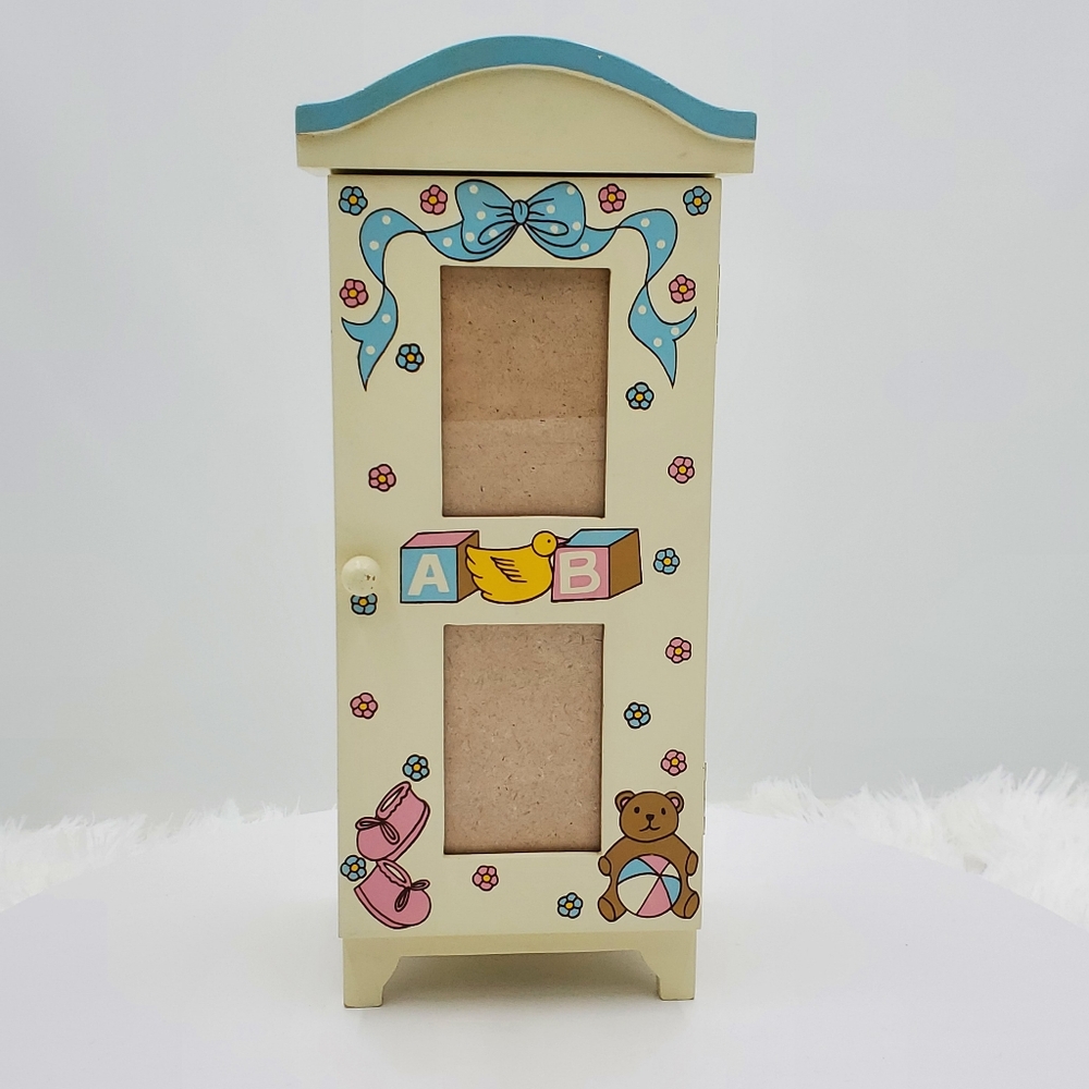 Baby Memory Box/Storage with Pink and Blue Accents